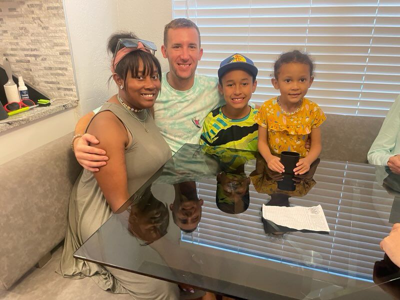 Person in recovery spending time with family